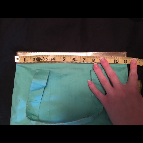 EUC Betsy Johnson XOX Teal and Leopard Tote - Picture 3 of 5